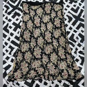 Black Floral Maxi Skirt